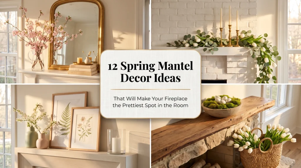 12 Spring Mantel Decor Ideas That Will Make Your Fireplace the Prettiest Spot in the Room