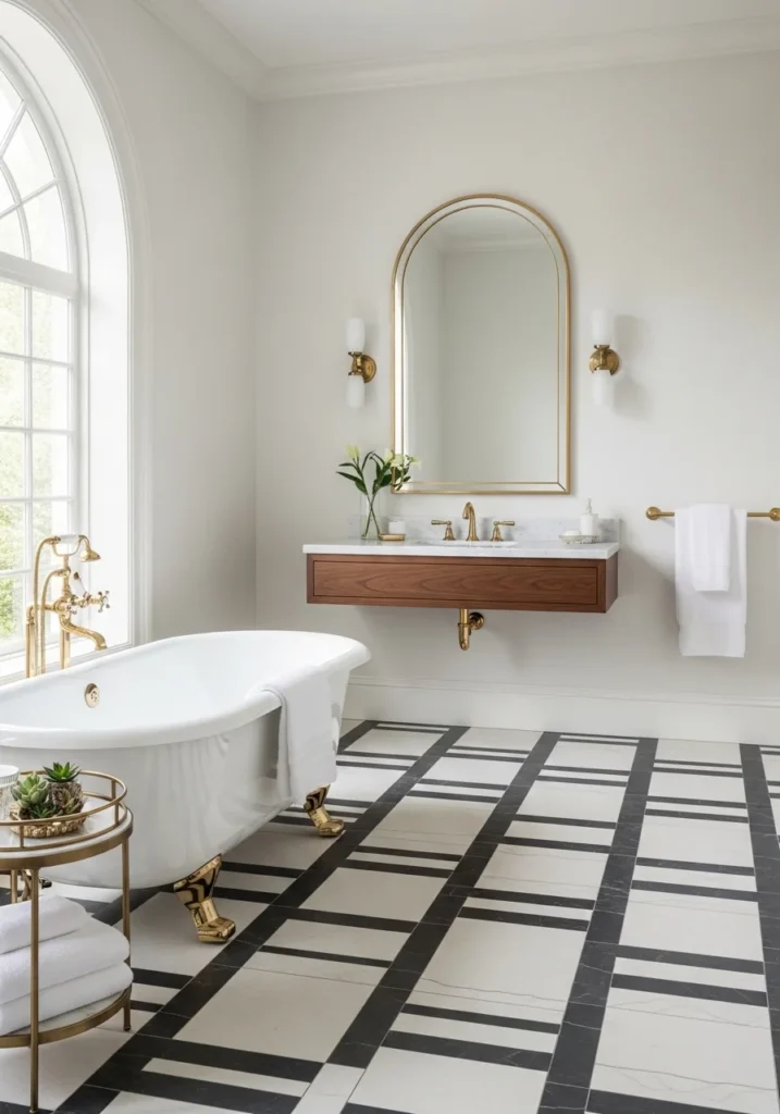 Art deco bathroom decor – glamorous neo deco details