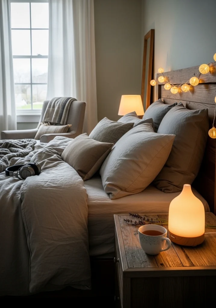 Bedroom retreat with scent and sound – complete cocooning comfort