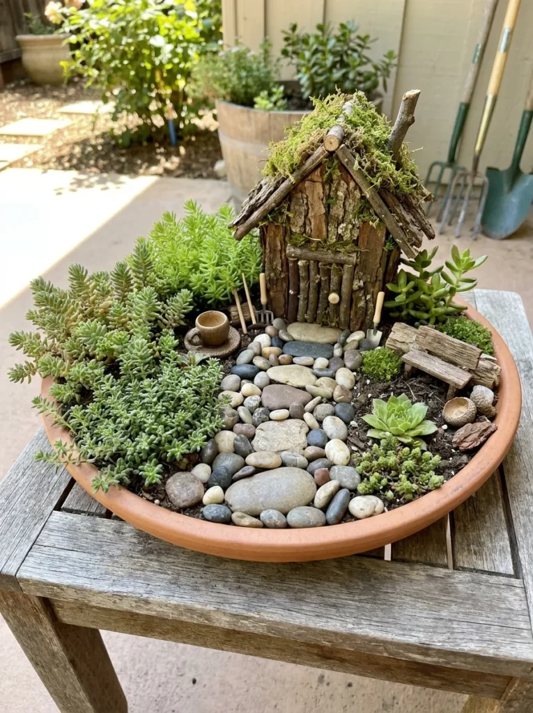 Beginner fairy garden in a pot – simple and magical weekend project