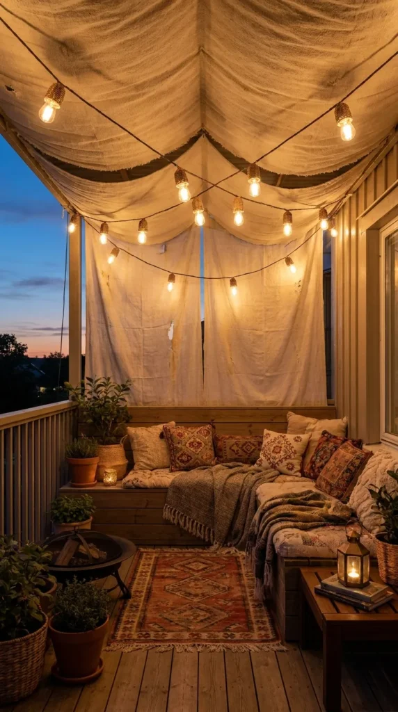 Boho patio string lights – instant evening magic on a budget