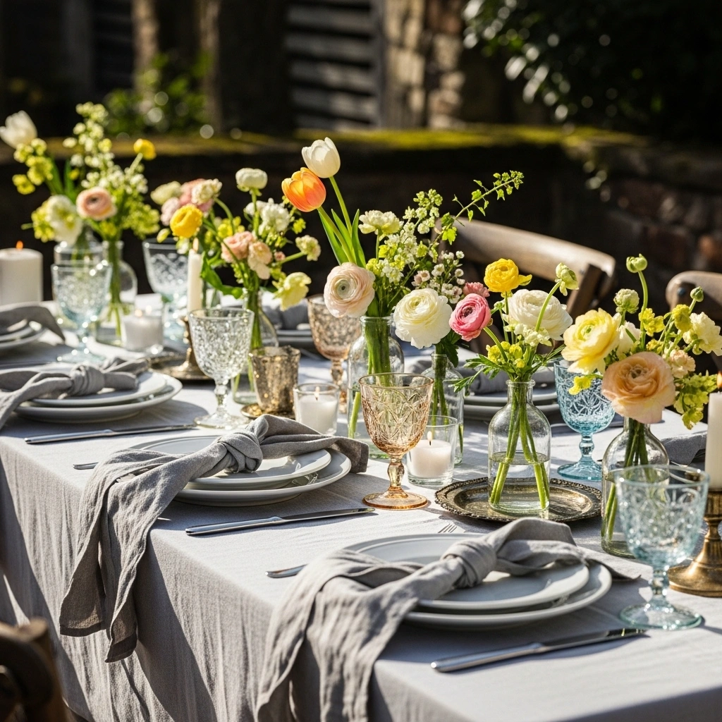 Budget spring wedding tablescapes – affordable and charming decor