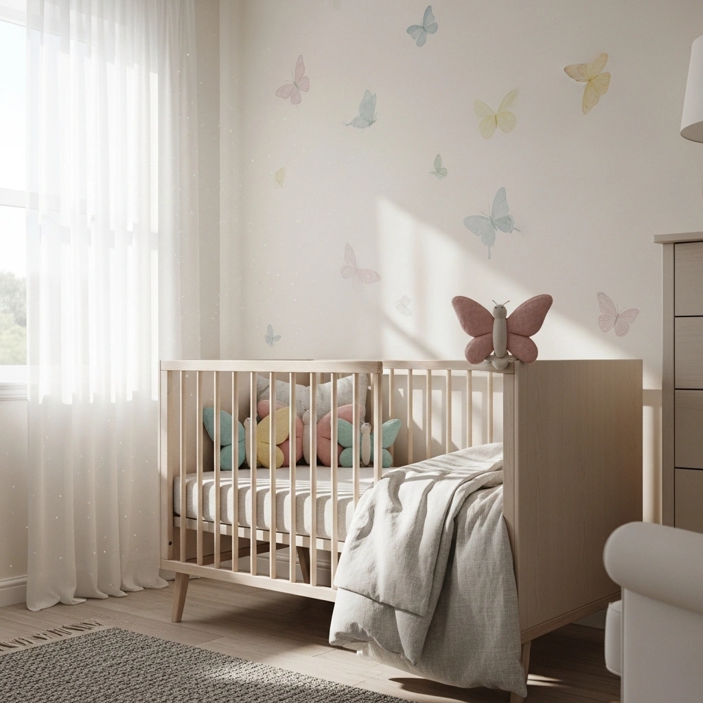 Gentle butterfly wall decals – soft butterfly nursery ideas