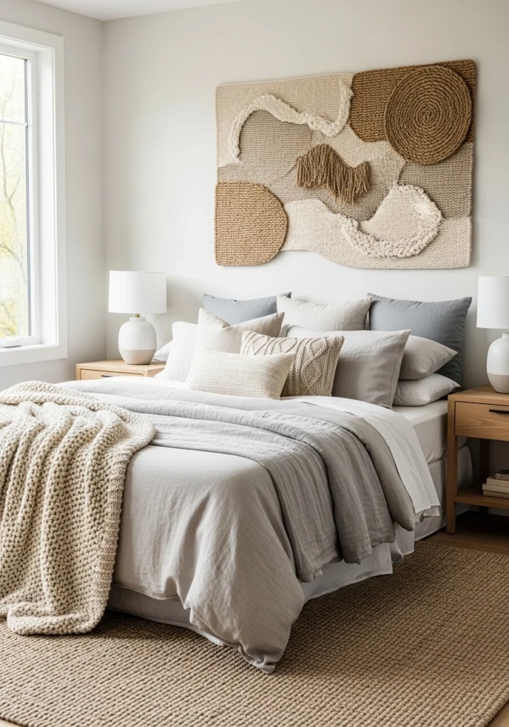 Cozy bedroom refresh with statement piece – easy cocooning update