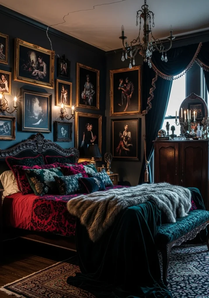 Gothic bedroom for adults – dramatic and moody decor