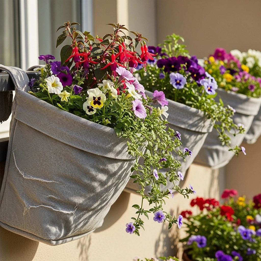 Hanging baskets for spring balcony – small balcony garden ideas spring