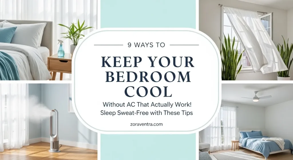 How to keep bedroom cool in summer without AC – practical cooling tips with fans, curtains and cooling bedding for hot nights