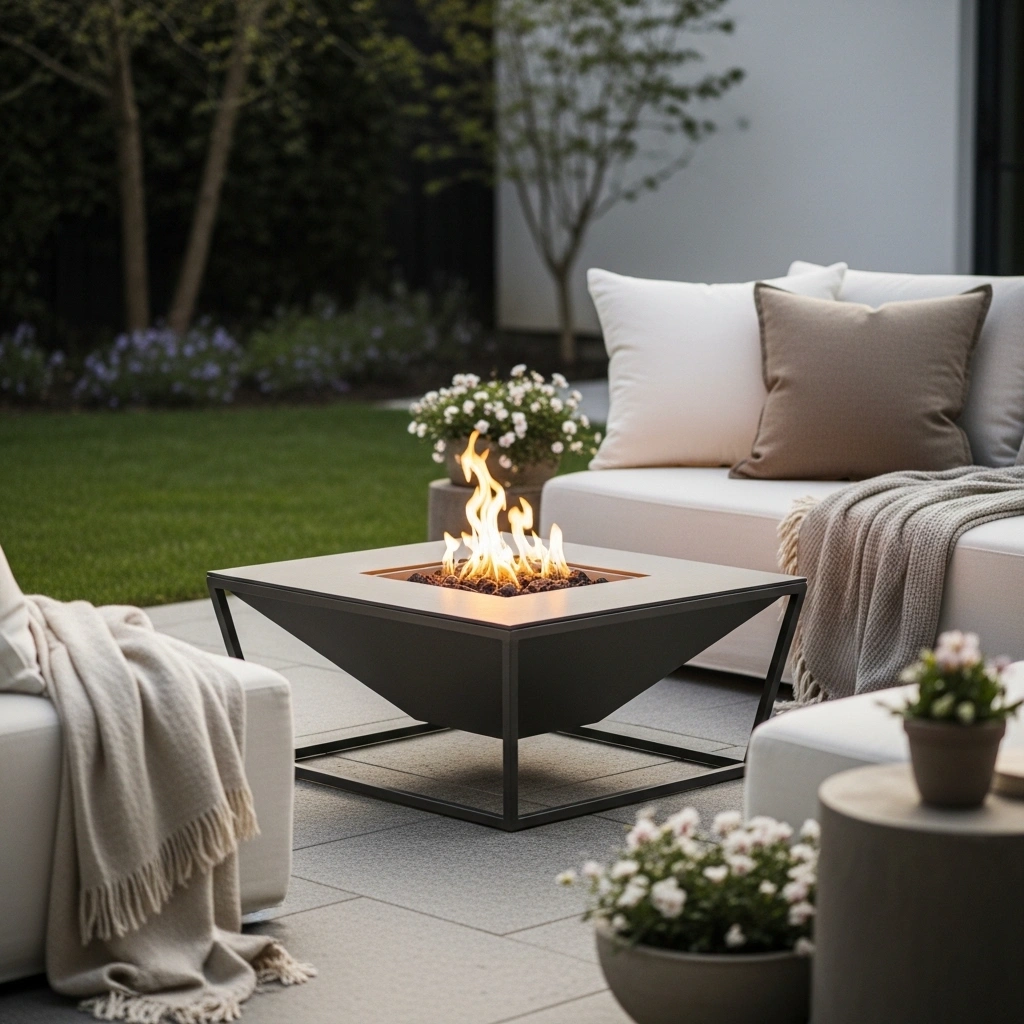 Modern fire pit spring decor – stylish spring backyard fire pit ideas