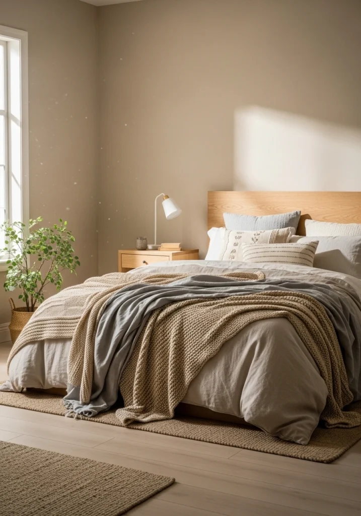 Neutral bedroom palette for cocooning – timeless calm retreat