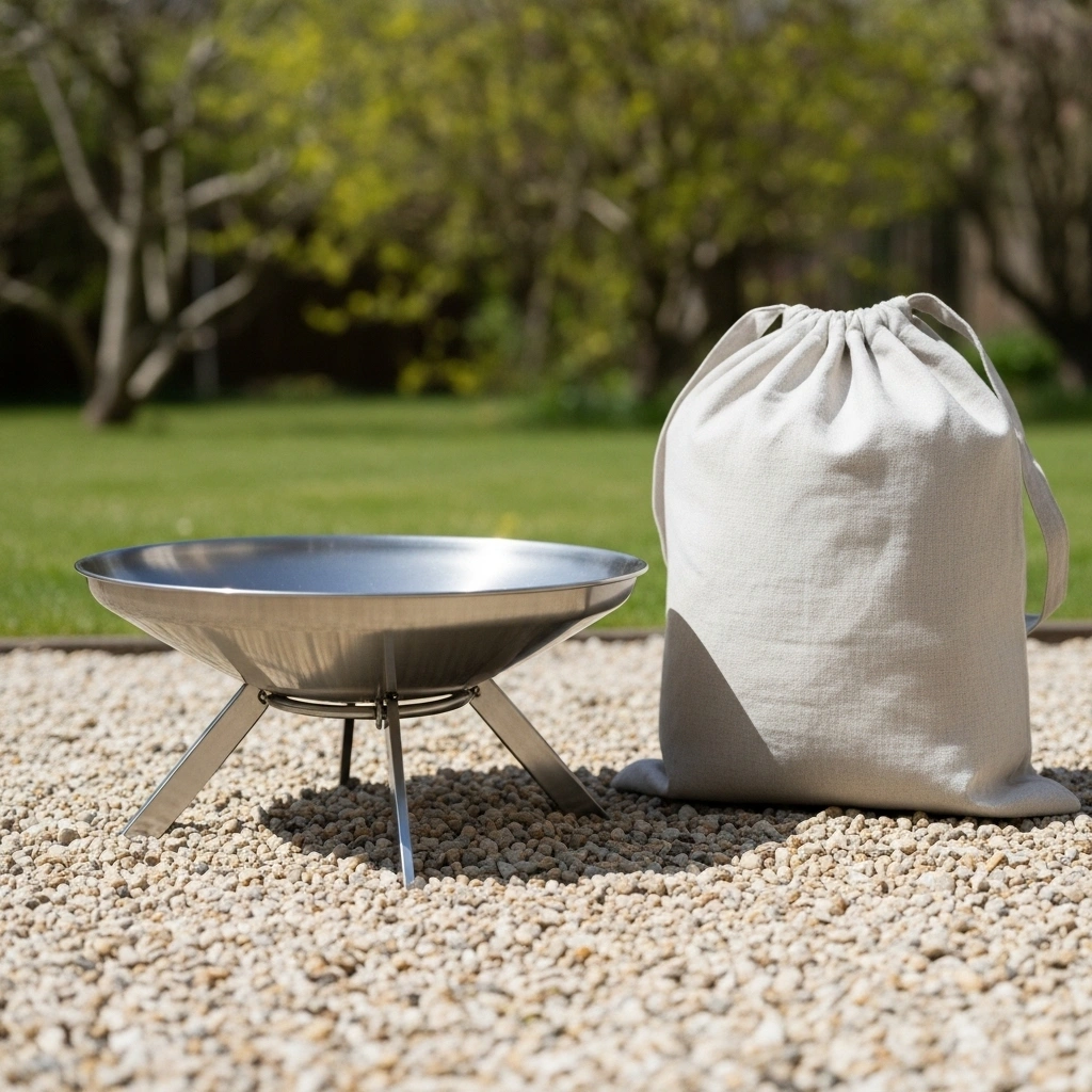 Portable fire pit for spring backyard – flexible spring backyard fire pit ideas