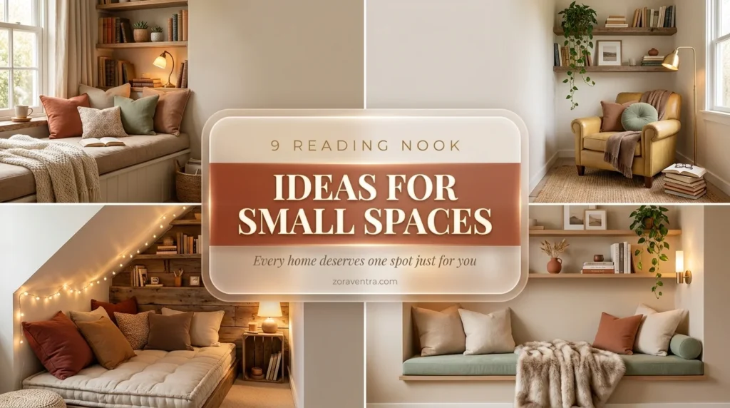 Reading nook ideas for small spaces with cozy window seats, corner setups and under-stair nooks for a peaceful reading corner