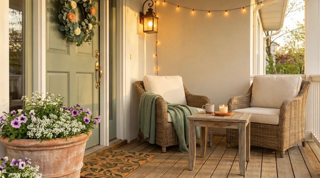 Minimalist spring porch planter ideas