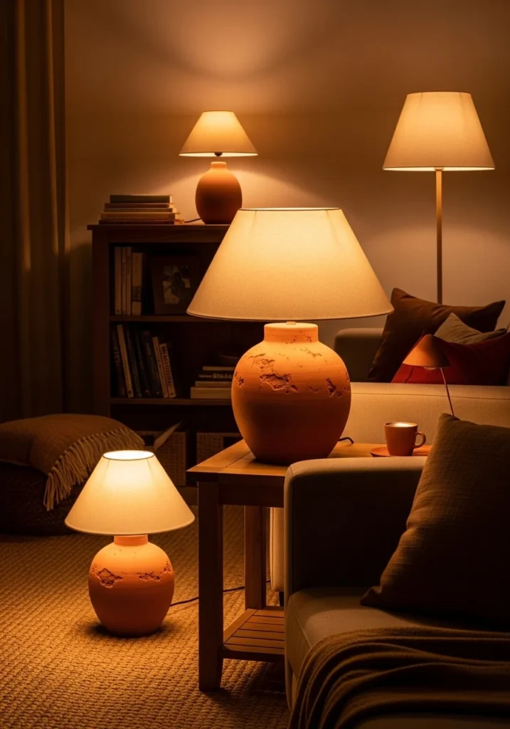 Terracotta lamps – warm and cozy lighting ideas