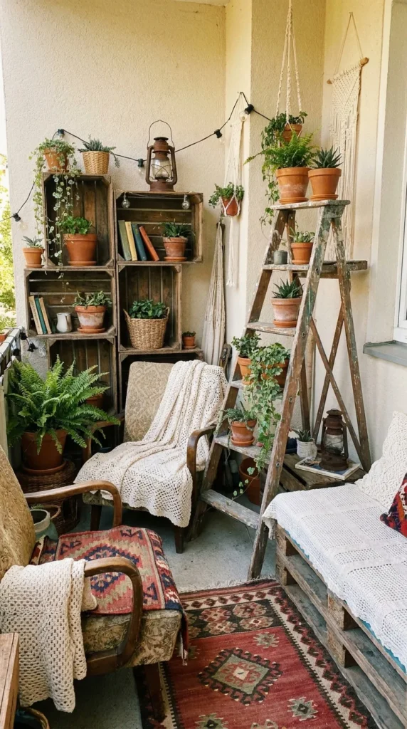 Thrifty boho patio decor – creative and budget-friendly