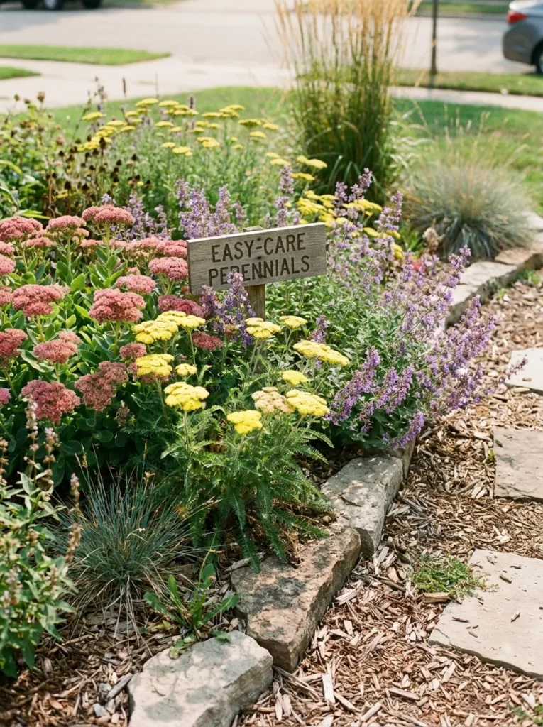 Beginner-friendly perennial flower bed – forgiving and low maintenance