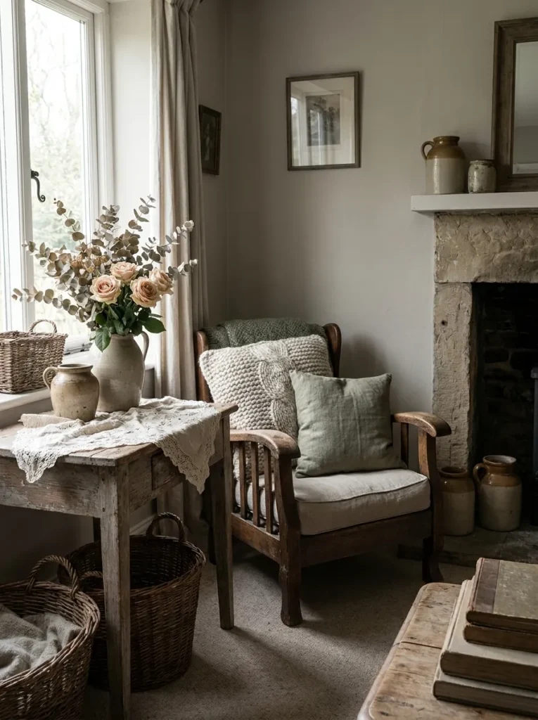 Earthy cottage home decor – soft and romantic rustic style