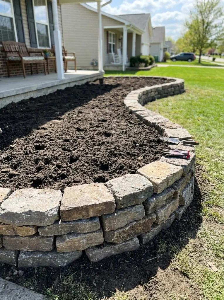Simple flower bed border ideas front yard – clean and professional look on a budget