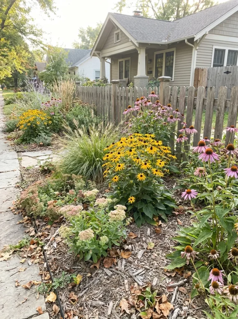 Native perennials for low maintenance front yard flower bed – invest once, enjoy forever