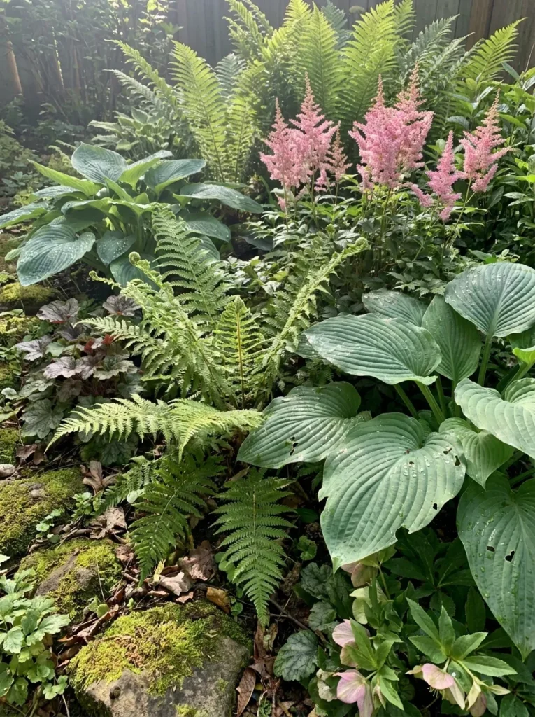 Best plants for shady backyard areas – hostas, ferns and astilbe