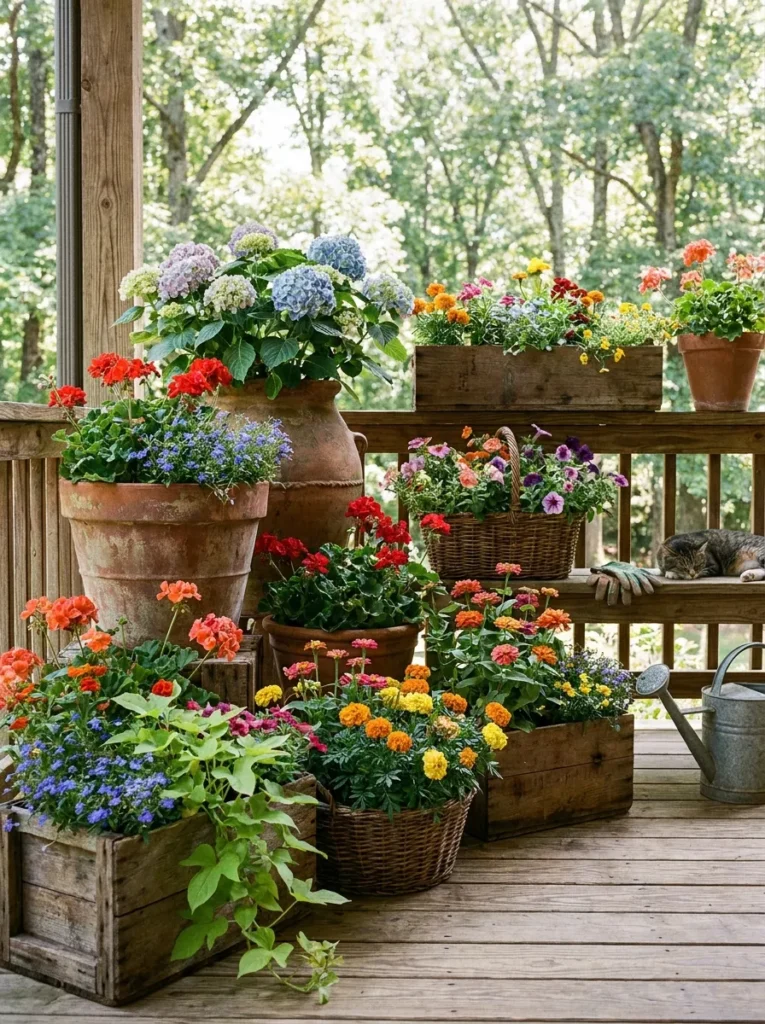 Seasonal porch planter ideas – year-round front porch beauty