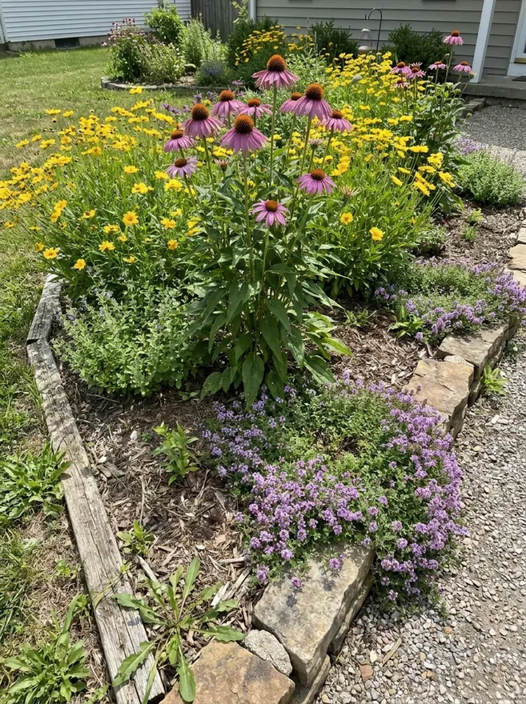 Thriller filler spiller method for front yard flower bed – professional look on a budget