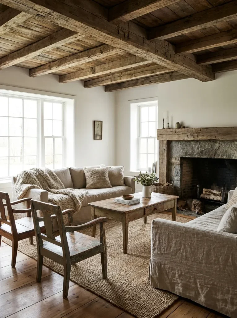 Weathered wood furniture – classic rustic farmhouse statement